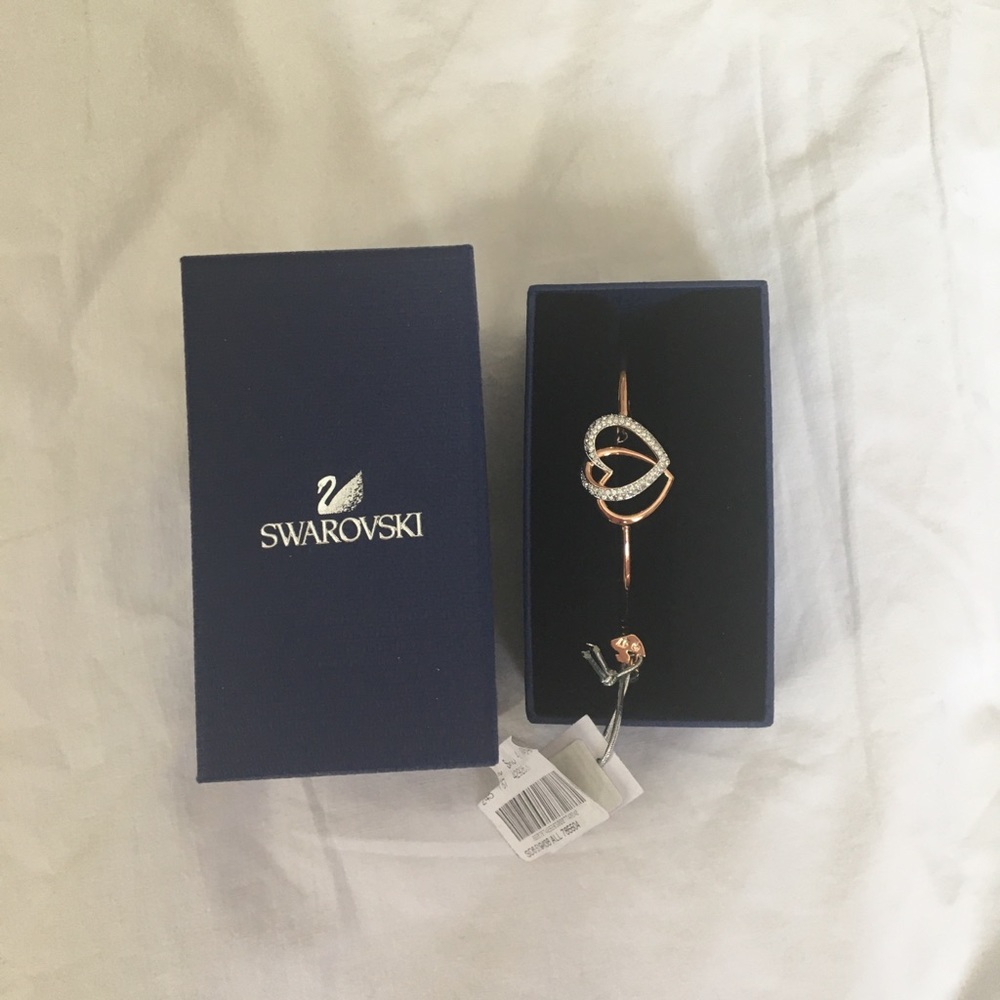 Swarovski Heart Bangle Bracelet